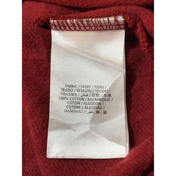 GANT 1/4 Zip Pullover Sweater Bright Red Cotton Size XL Leather Zip Mock Neck - Picture 9 of 11